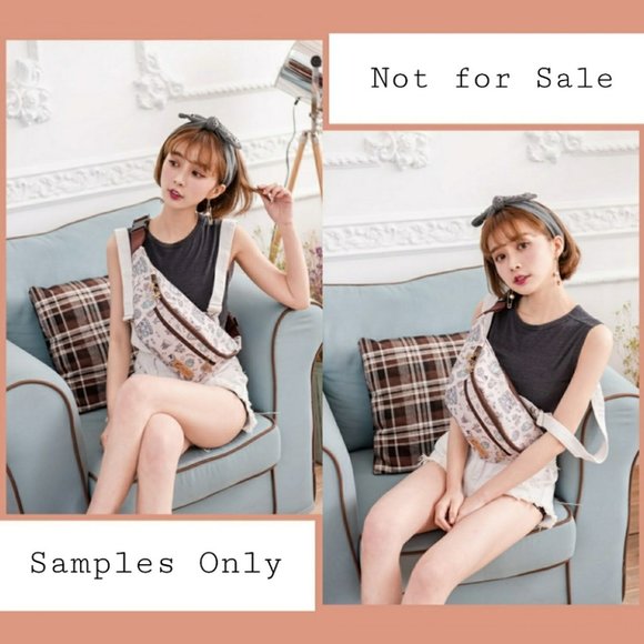 Waterproof Corgi Artist Large Fanny Pack Crossbody Sling - Picture 4 of 10